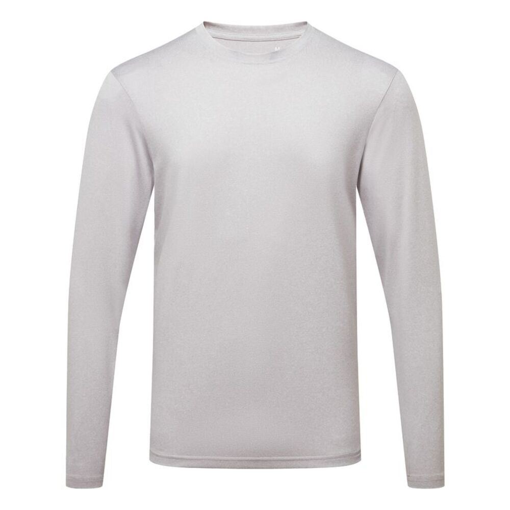 TriDri Mens Long Sleeve Performance T-Shirt / Silver Melange